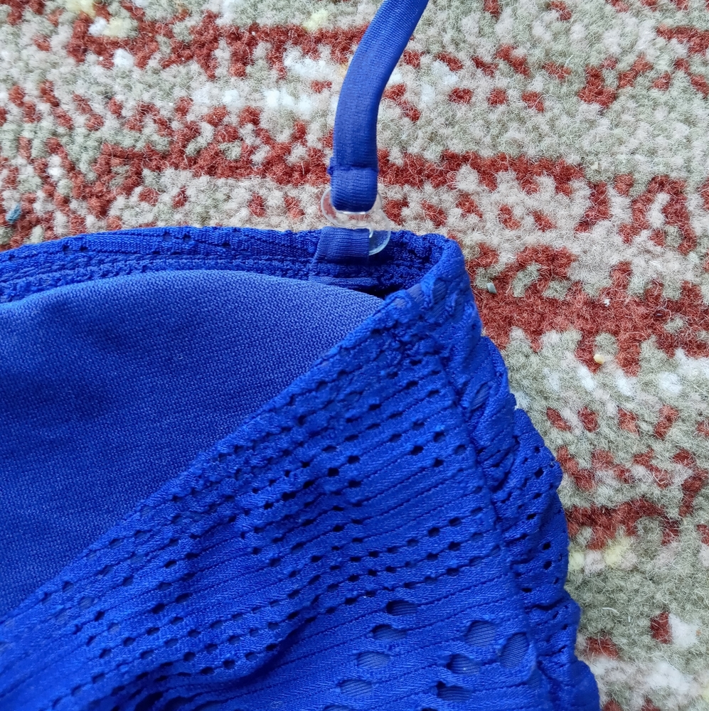 Strapless Halter Takini Lace Swim Top - Picture 6 of 7